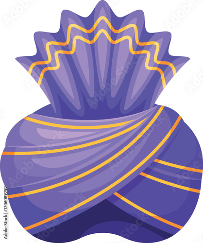Purple eastern turban vector illustration