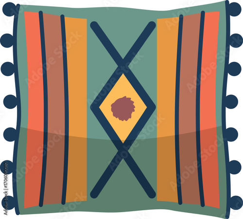 Eastern rug design vector illustration