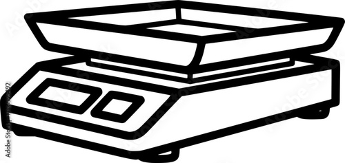 Pet scale outline icon vector
