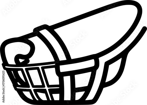 Pet muzzle outline icon vector
