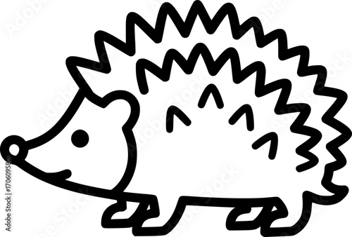 Bold line hedgehog icon
