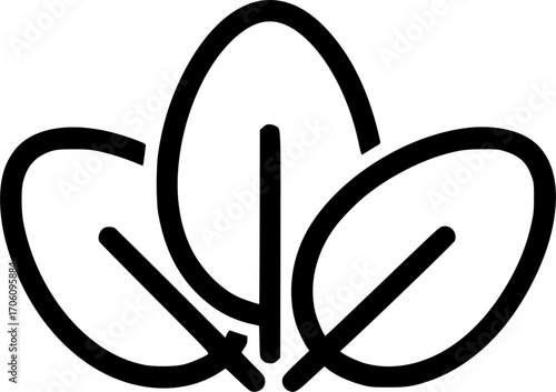 Minimalist spinach leaves icon
