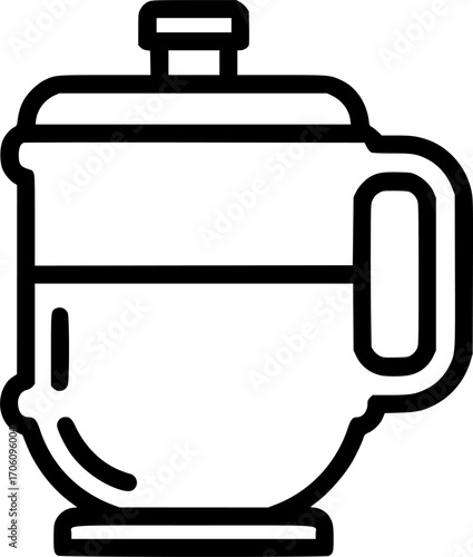 Minimalist water cooler jug icon
