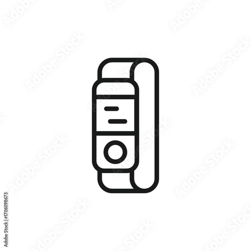 Icon of a fitness tracker with a segmented screen and wristband