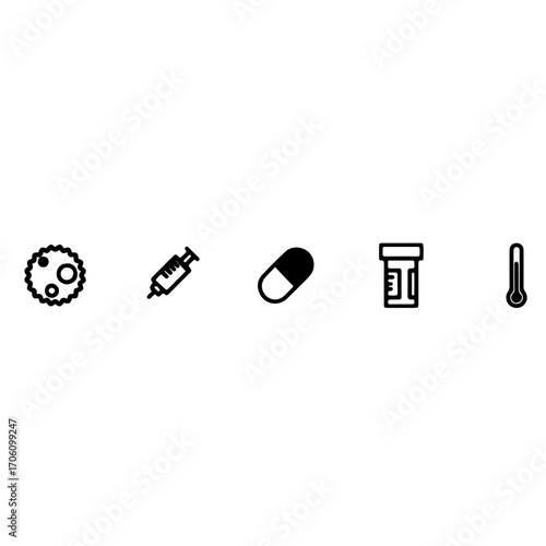 Modern medical icons offer quick visual cues for health and wellness concepts.