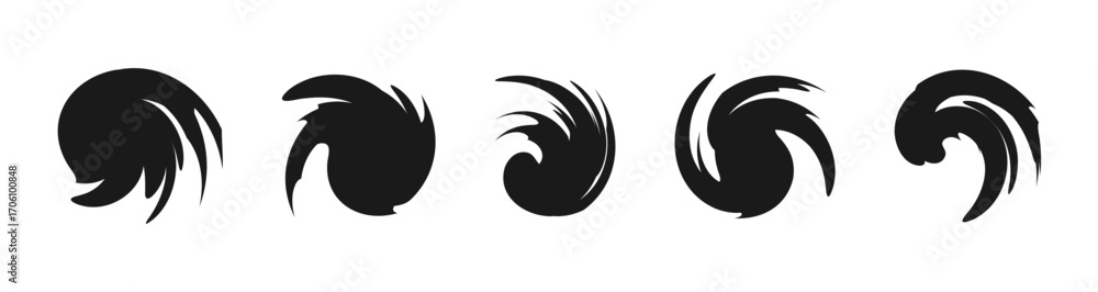 Naklejka premium circle brush stroke grunge element