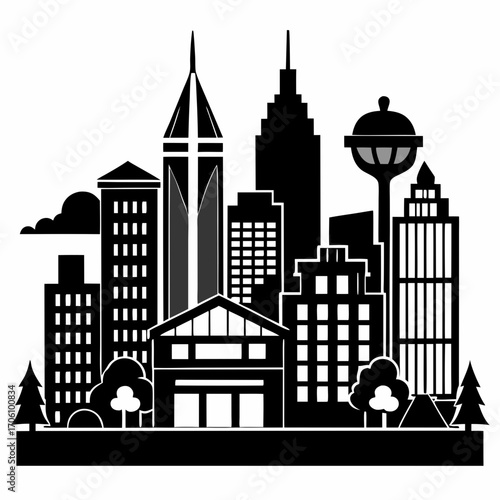 Tourisme européen: une illustration vectorielle de la silhouette de Big Ben et de la Tour Eiffel, symboles de l'architecture emblématique de Londres et de Paris