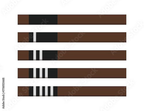 Brown Brazilian Jiu-jitsu vector martial arts belt