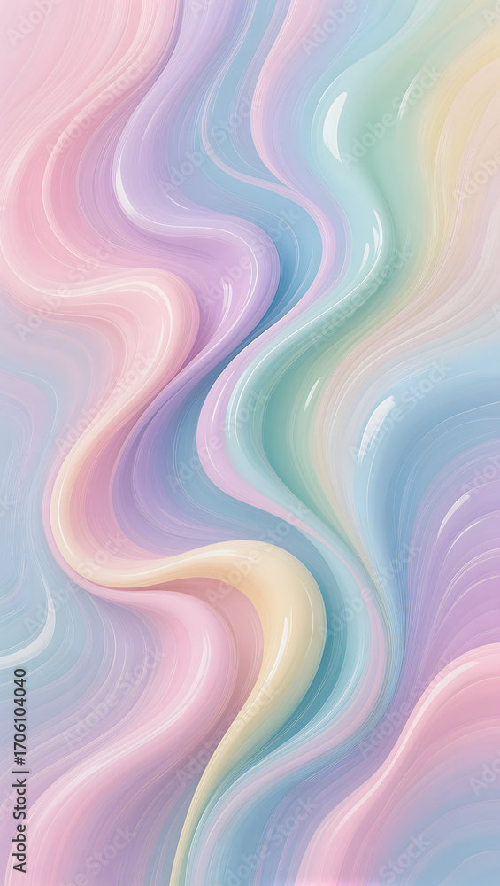 Obraz premium Pastel liquid paint background with soft gradients