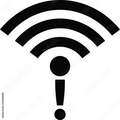 Black wi fi signal icon silhouette