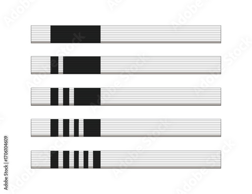 Brazilian Jiu-jitsu vector martial arts belt