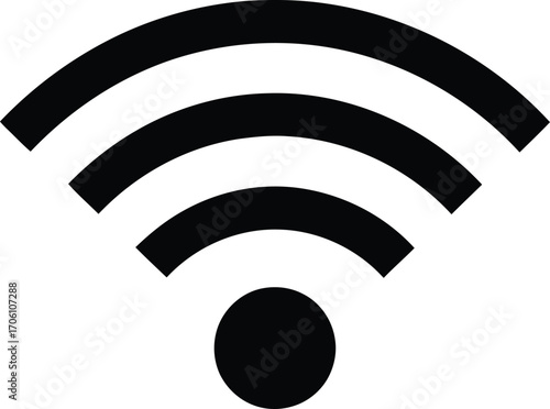 Black wi fi signal silhouette
