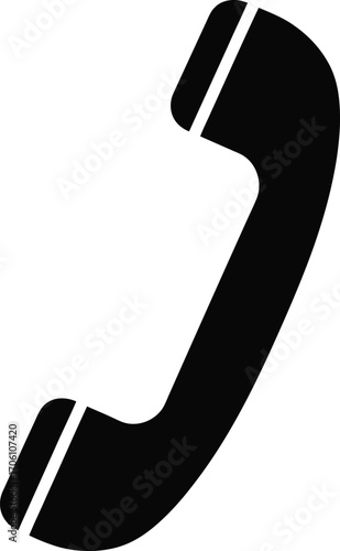 Vintage telephone handset silhouette