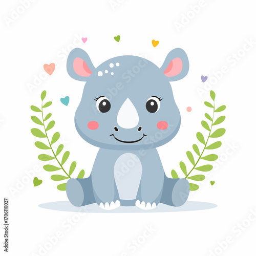Niedliches Nashorn