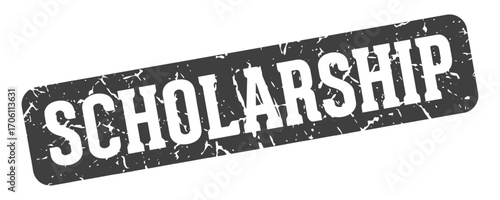 scholarship rectangular sign. scholarship stamp