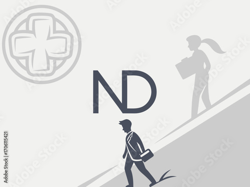 Monogram Logo of North Dakota State Capitol Building