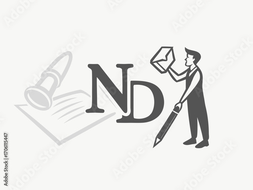 Monogram Logo of North Dakota State Capitol Building