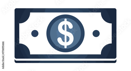 Dollar bill representing financial wealth and economic prosperity in modern business, symbolizing success and investment with a clean, minimalist aesthetic.