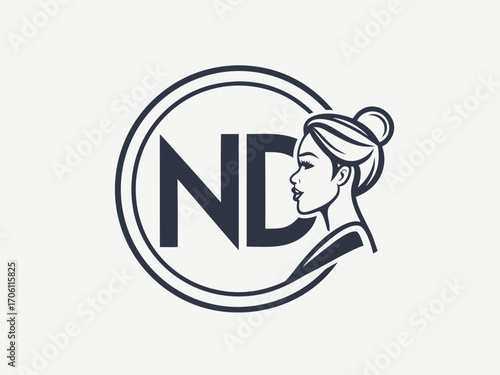 Monogram Logo of North Dakota State Capitol Building