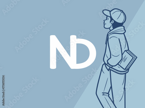 Monogram Logo of North Dakota State Capitol Building
