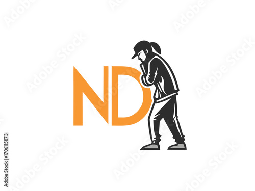 Monogram Logo of North Dakota State Capitol Building