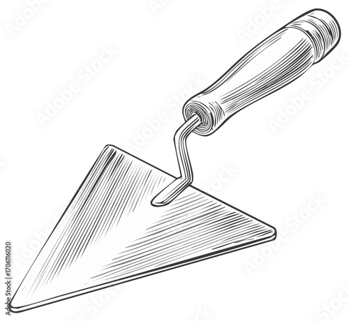 Hand drawn trowel illustration