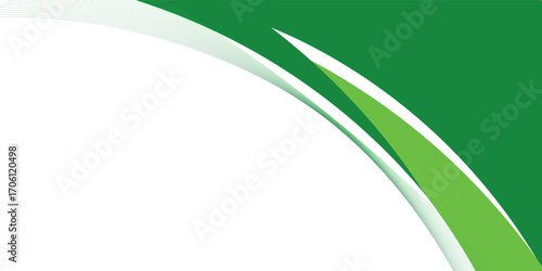 Modern green banner background. Graphic design banner pattern background template with dynamic wave shapes. eps10