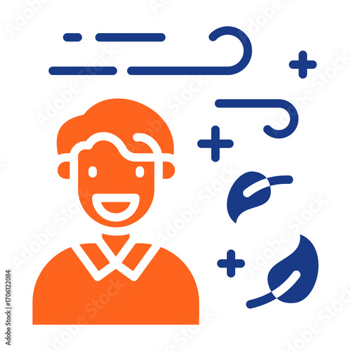 Fresh Air Fill Vector Icon