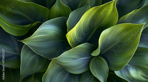 Wallpaper Mural Vibrant Green Foliage Closeup with Textured Leaves in Natural Light and Detailed Vein-generative ai Torontodigital.ca