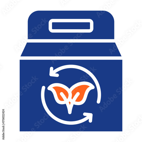 Eco Packaging Fill Vector Icon
