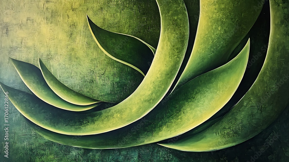 Fototapeta premium Vibrant Green Foliage Closeup with Textured Leaves in Natural Light and Detailed Vein-generative ai