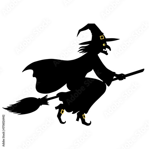 "Spooky Vampire Ghost Silhouette Vector for Halloween Design"
