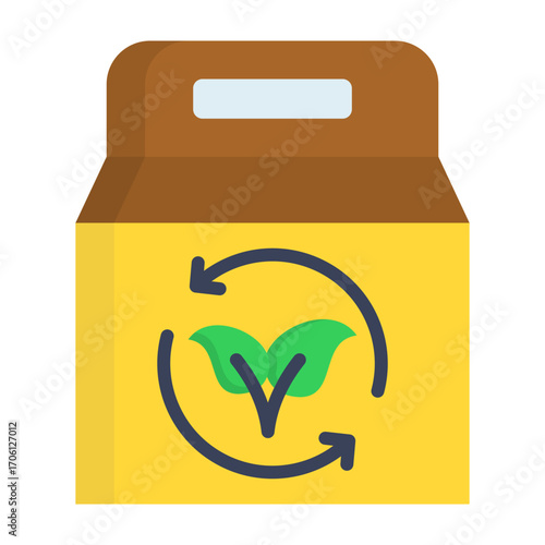 Eco Packaging Flat Vector Icon