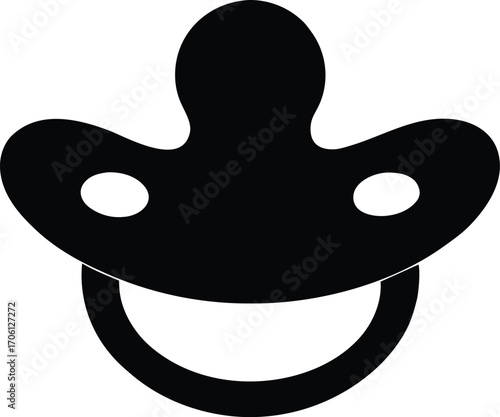 baby pacifier silhouette vector illustration

