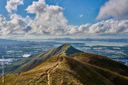 mountain and clouds