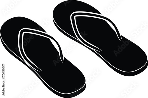 casual summer beach sandals vector art
