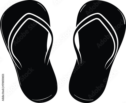 casual summer beach sandals vector art
