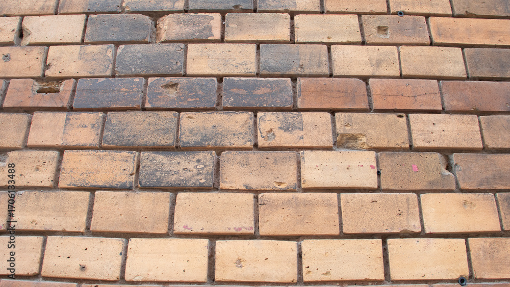 custom made wallpaper toronto digitalOld wall made of yellowish rectangular bricks