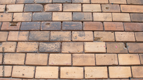 Wallpaper Mural Old wall made of yellowish rectangular bricks Torontodigital.ca
