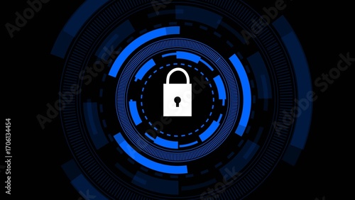 Cyber Security Lock icon Background. Digital Data Protection Concept Illustration Background.