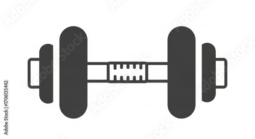 Illustration of a dumbbell, representing fitness, exercise, strength training, and a healthy lifestyle