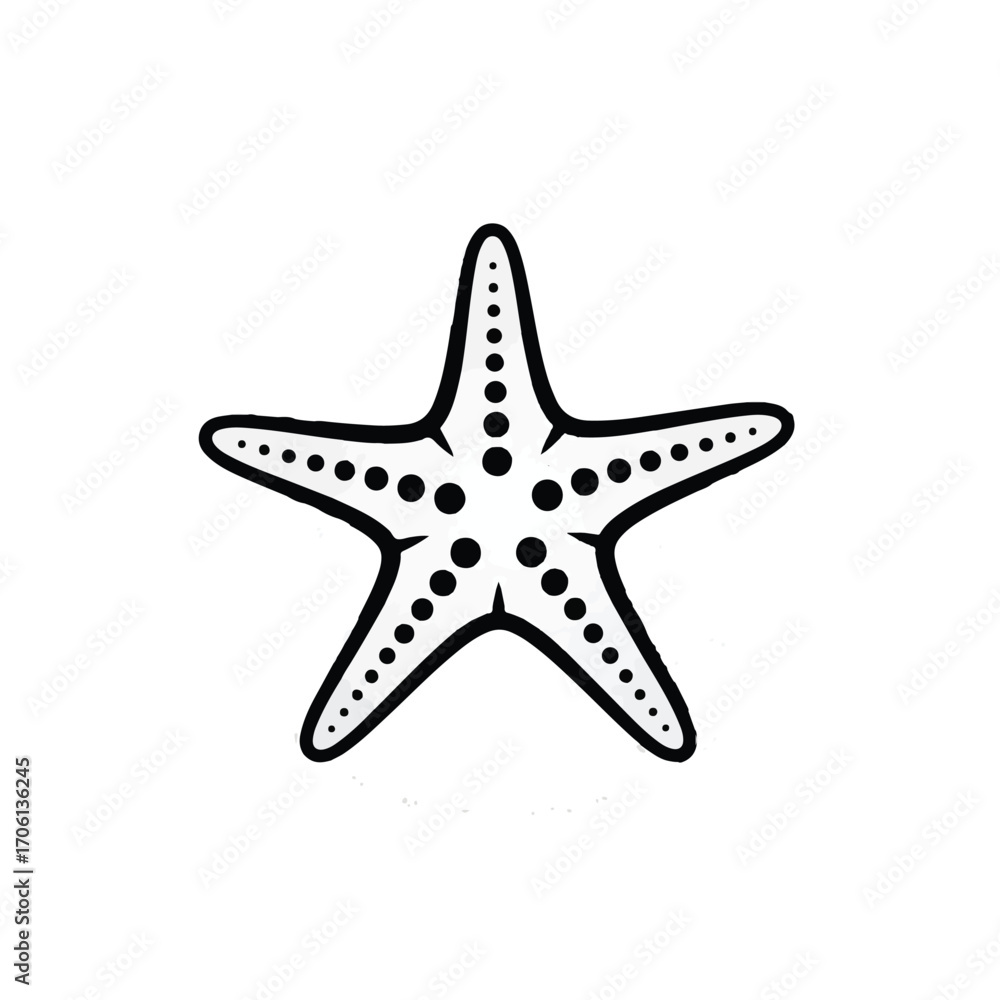 Obraz premium starfish isolated on white background