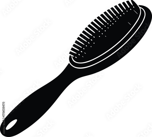 hairbrush silhouette vector illustration
