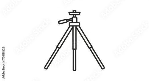 Tripod photography equipment with adjustable legs for stabilizing camera or camcorder during shooting