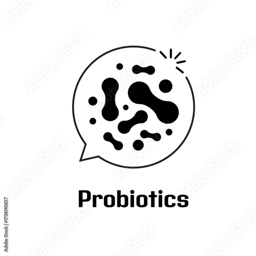 probiotics text healthy lifestyle sign	