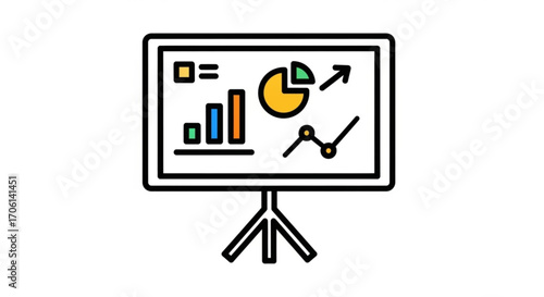Financial planning and growth illustration with coin, calendar, checklist, and graph, ideal for business and investment