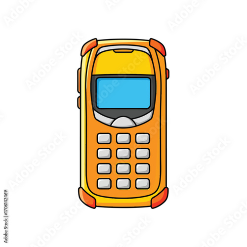 mobile phone isolated on white background
