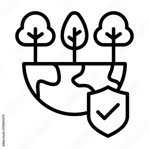 Environmental Protection Line Vector Icon