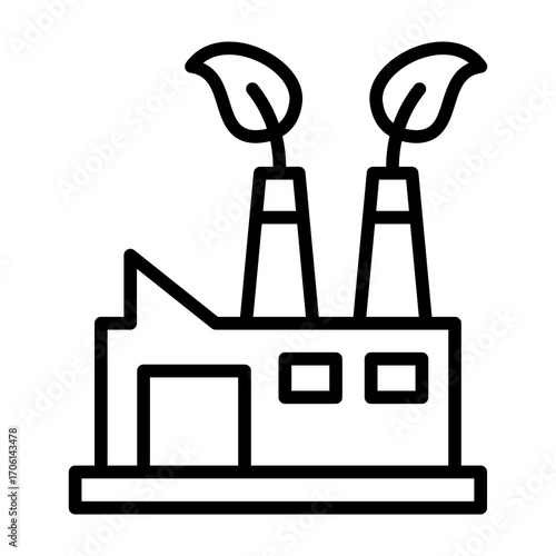 Carbon Neutral Line Vector Icon