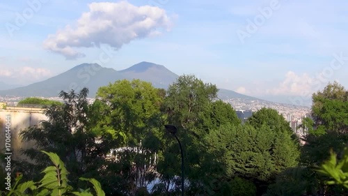 Panorama that people can enjoy from the Neapolitan park of Capodimonte.
The city park on the Capodimonte hilltop commissioned by Bourbons of Naples, with the Vesuvius in the background. Naples, Italy.